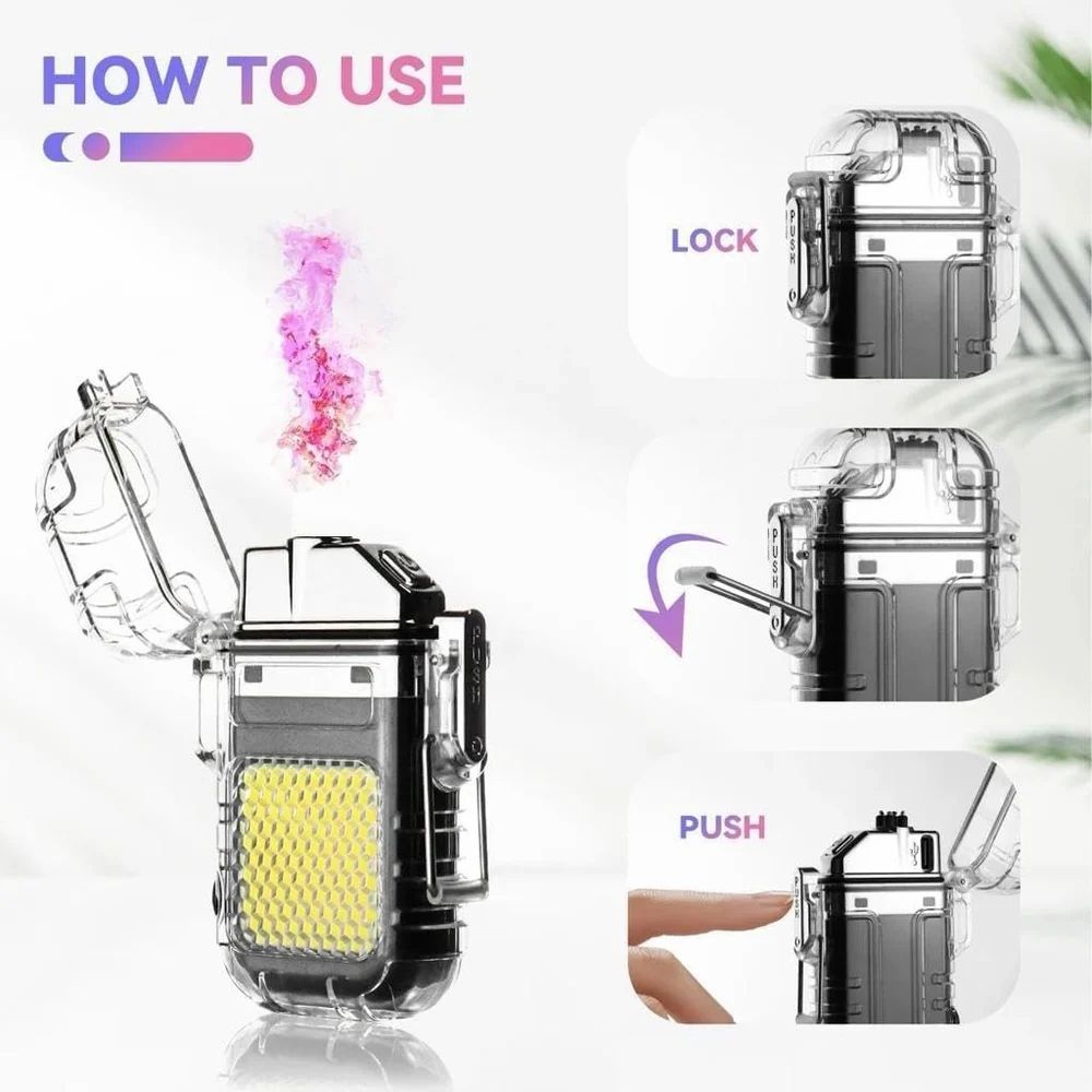 USB Rechargeable Electric Lighter with LED